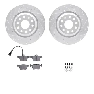 R1 Concepts WGWH1-74091 E- Line Series Rotor - D/S - Silver W/ Ceramic Pads & Hdw